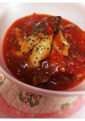エリンギとアサリのトマトスープ-レシピのメイン写真