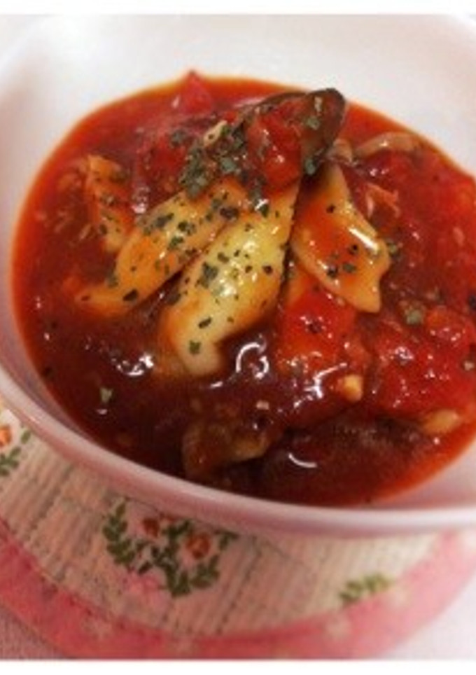 エリンギとアサリのトマトスープ-レシピのメイン写真