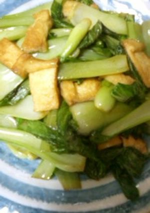 チンゲン菜と油揚げの胡麻油&醤油-レシピのメイン写真