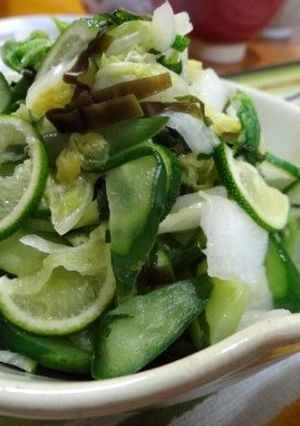 白菜・きゅうり・すだちの簡単漬け物-レシピのメイン写真