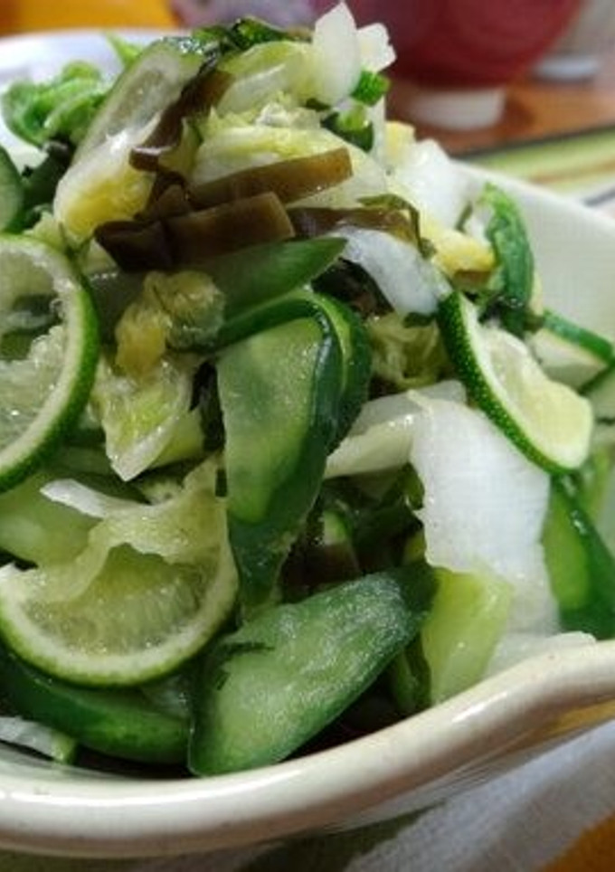 白菜･きゅうり･すだちの簡単漬け物-レシピのメイン写真