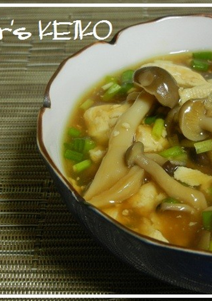 【農家のレシピ】くずし豆腐としめじの煮物-レシピのメイン写真