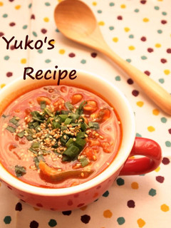 韓国風トマトの納豆チゲ-レシピのメイン写真