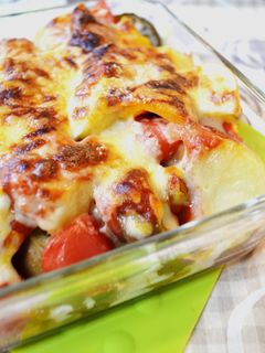 簡単♡野菜たっぷりトマトグラタン-レシピのメイン写真
