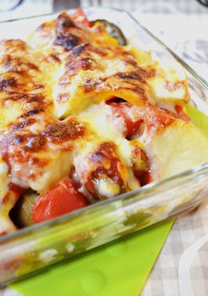 簡単♡野菜たっぷりトマトグラタン-レシピのメイン写真