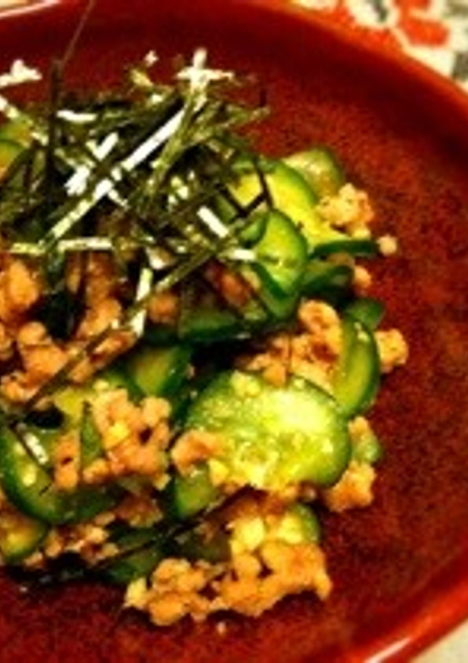塩揉みきゅうりの豚挽肉和え-レシピのメイン写真