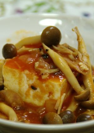 簡単!豆腐のトマト煮込み風-レシピのメイン写真