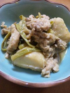 豚と里芋とささげのごま味噌煮-レシピのメイン写真