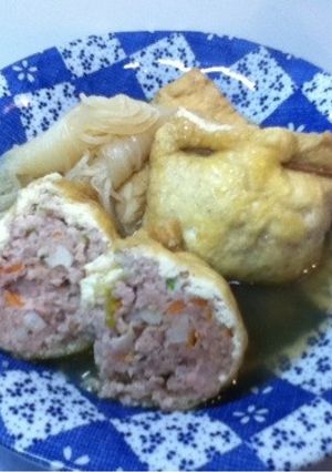 お袋煮 油揚げの中にホカホカ♡フワフワ〜-レシピのメイン写真