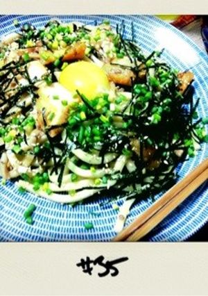 鮭とキノコの秋たっぷり！焼うどん♪-レシピのメイン写真
