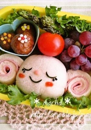 キャラ弁＊お昼寝羊ちゃん＊-レシピのメイン写真