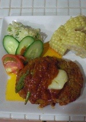 チーズインチーズオンハンバーグ-レシピのメイン写真