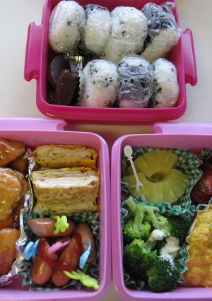 運動会の弁当　親子3人分-レシピのメイン写真