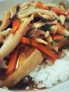 レンジ料理☆厚揚げ豆腐のピリ辛丼-レシピのメイン写真