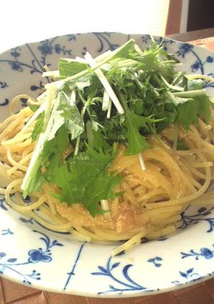 ■簡単■　たらこと水菜の絶品スパゲッティ-レシピのメイン写真
