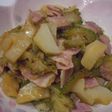 ゴーヤとベーコンとじゃがいもの炒め物