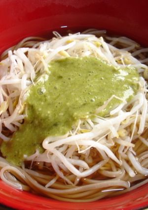 お抹茶風味の十割日本そば-レシピのメイン写真