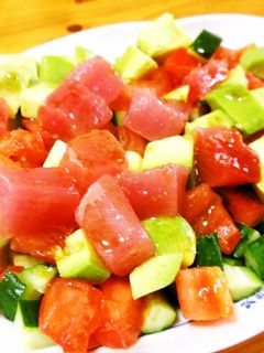 お野菜ごろごろ♪マグロとアボカドのサラダ-レシピのメイン写真