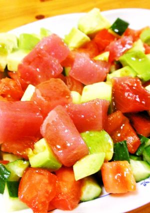 お野菜ごろごろ♪マグロとアボカドのサラダ-レシピのメイン写真