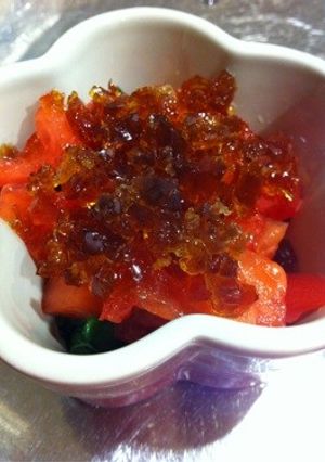 トマトのポン酢ゴマ油ジュレがけ-レシピのメイン写真