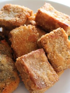 弁当に干し椎茸高野豆腐の煮物de フライ-レシピのメイン写真