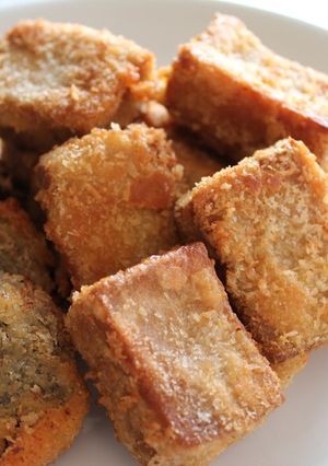弁当に干し椎茸高野豆腐の煮物de フライ-レシピのメイン写真