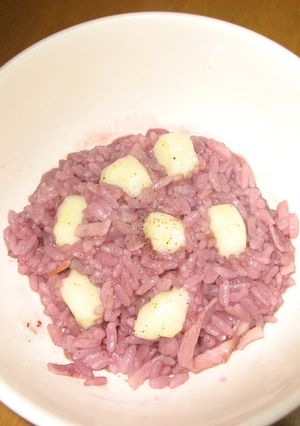 赤ワインリゾットチーズのせ-レシピのメイン写真