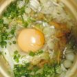 かき揚げ・玉子入り鍋焼きうどん。