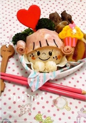 キャラ弁＊ピンク髪のそばかすgirl☆-レシピのメイン写真