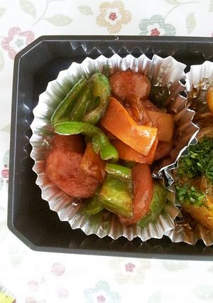 お弁当に。人参とピーマンの焼肉タレ炒め-レシピのメイン写真