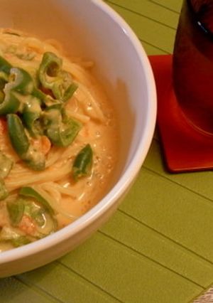 トマトとピーマンのクリームパスタ-レシピのメイン写真