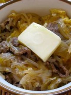 チーズon卵とじ牛丼-レシピのメイン写真