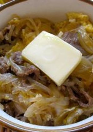 チーズon卵とじ牛丼-レシピのメイン写真