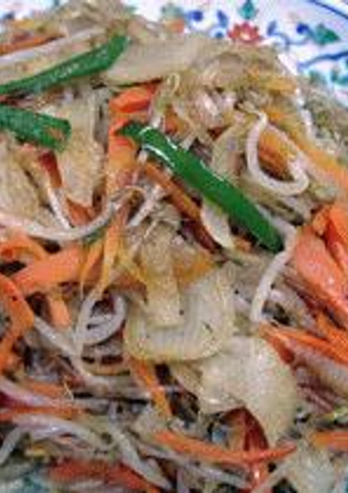 野菜をおいしく：春雨と細切り野菜の炒め物-レシピのメイン写真