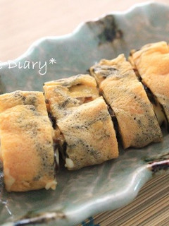 お弁当に♪チーズと塩昆布の卵焼き-レシピのメイン写真
