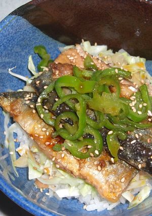 さんまの蒲焼き丼-レシピのメイン写真