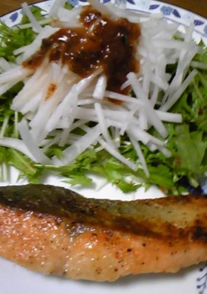 水菜と大根の梅ポン酢サラダ-レシピのメイン写真