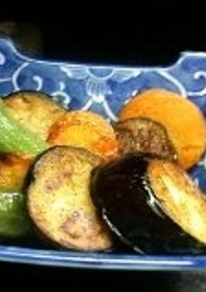 野菜の素焼き☆めんつゆラー油がけ-レシピのメイン写真