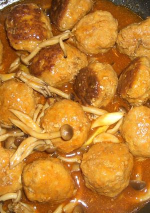 人参たっぷりミートボールのきのこ煮-レシピのメイン写真