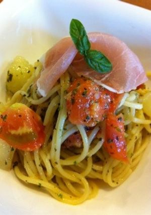 簡単☆トマト&ポテト冷製ジェノバパスタ-レシピのメイン写真