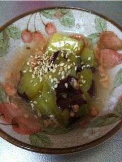 秋のさつまいも&鮭フレーク煮物-レシピのメイン写真