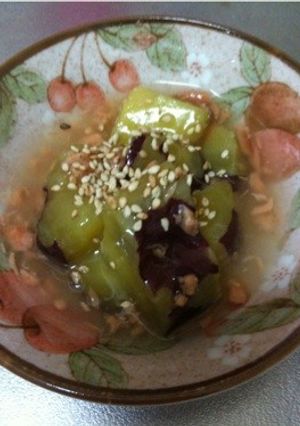 秋のさつまいも＆鮭フレーク煮物-レシピのメイン写真
