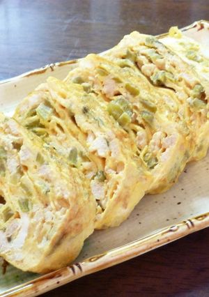 古漬け野沢菜の玉子焼き（＊＾▽＾＊）-レシピのメイン写真
