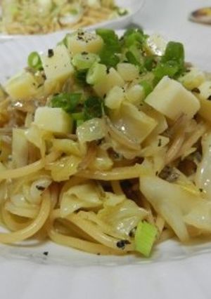 キャベツとジャコとチーズの和風パスタ。-レシピのメイン写真