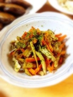 青海苔でおいしい~*椎茸の軸のきんぴら*-レシピのメイン写真