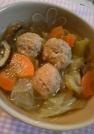 肉団子の春雨野菜スープ-レシピのメイン写真