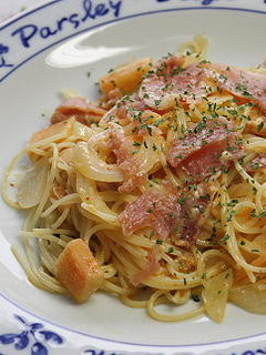 生ハムとキムチのクリームパスタ-レシピのメイン写真