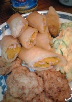これだけでこの味！？かぼちゃ春巻-レシピのメイン写真