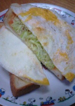 明太バタートースト☆キャベツ・たまごのせ-レシピのメイン写真
