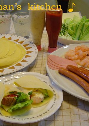 赤＆白タルタルで手巻きクレープパーティー-レシピのメイン写真